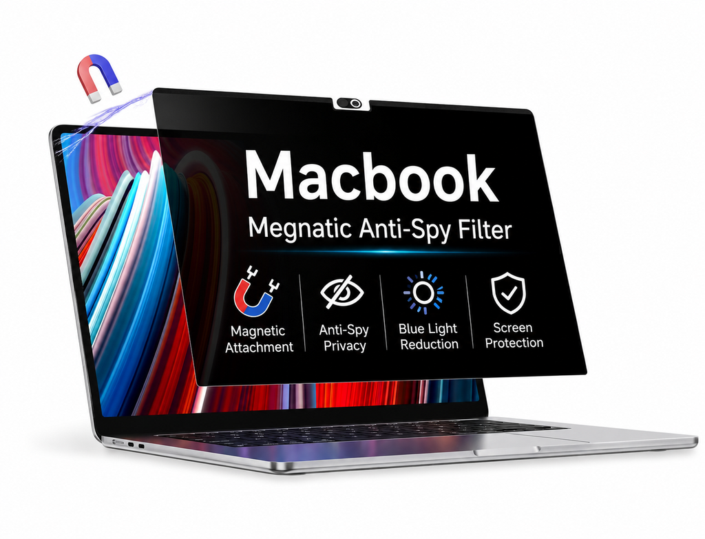 Magnetic Privacy Screen Filter for MacBook | Anti-Spy & Blue Light Guard