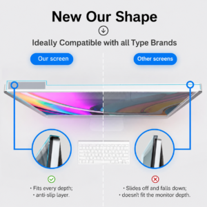 18.5 Inch Monitor Blue Light Filter Screen Protector | Anti-Glare Optical Acrylic Panel | SGS Certified Eye Protection - Image 4