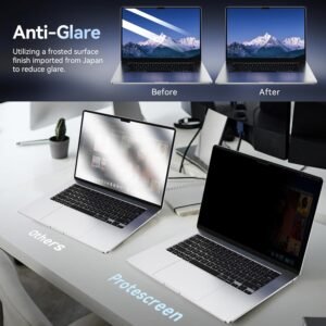 16.2 Inch Magnetic Privacy Screen Filter for MacBook | 2-in-1 Anti-Spy & Blue Light Reduction | Removable - Image 5
