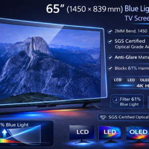 65 Inch TV Blue Light Filter Screen Protector | 2MM Optical Grade Acrylic | SGS Certified Anti-Glare Eye Protection Panel - Image 3