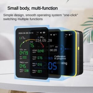 India’s First Laser Sensor AQI Smart Air Quality Monitor with Wifi Connectivity| 15-in-1 CO2, CO, HCHO, TVOC, PM2.5, PM10 Pollution Tester with Alarm - Image 5